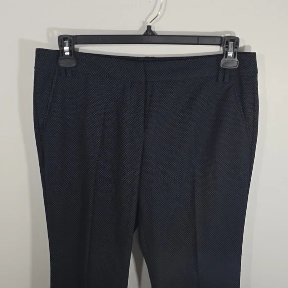 {New York & Co.} Womens Black Polka Dot Mid Rise Dress Pants - Size 10 - Picture 4 of 13